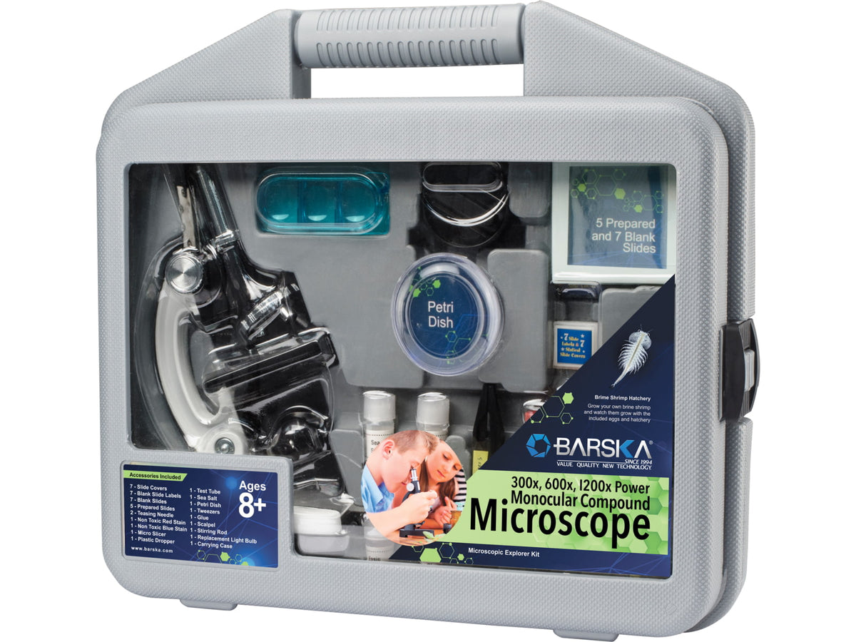 Barska Microscope Kit with Carrying Case White Small AY12938