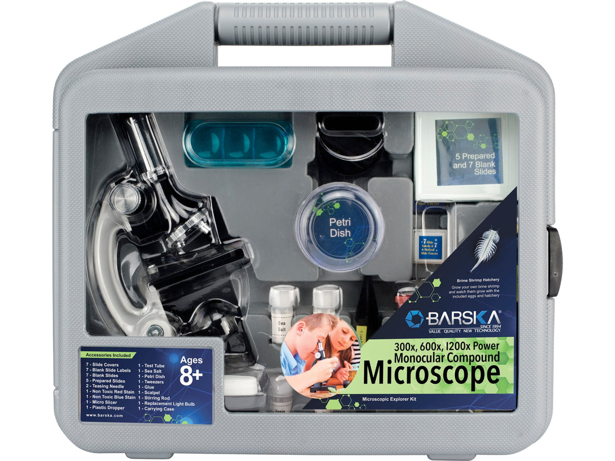 Barska Microscope Kit with Carrying Case White Small AY12938