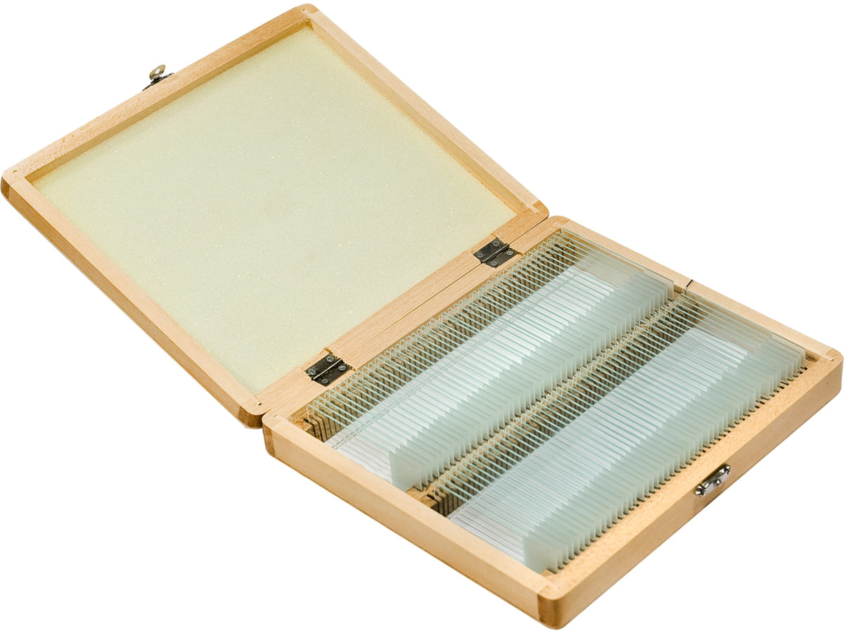 Barska Prepared Microscope Slides 100pcs w/ Wood case NA AF11944