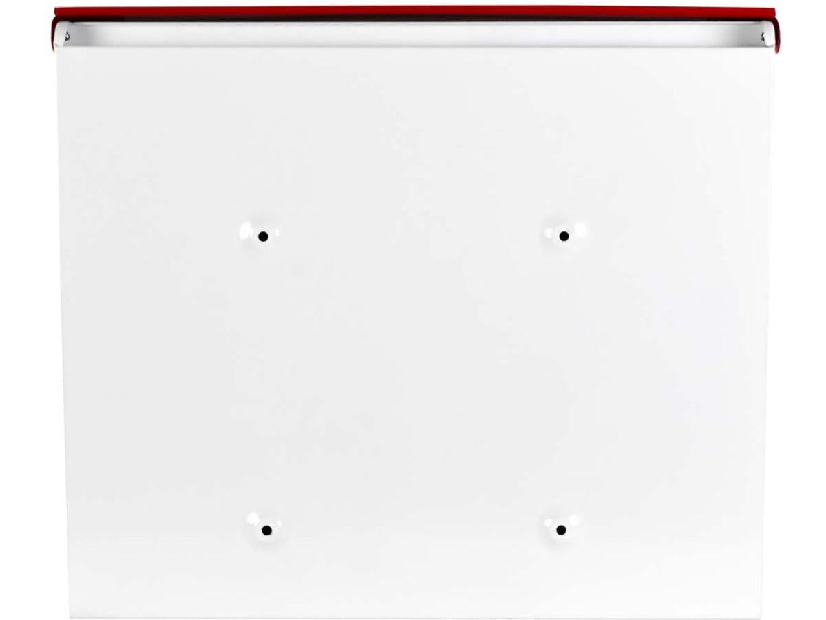 Barska Retro Locking Wall Mount Mailbox. 13in Width Cream-Red Small CB13700