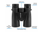 Barska WP Blackhawk 10x42mm BAK-4 Prism Binocular Black Small AB13434