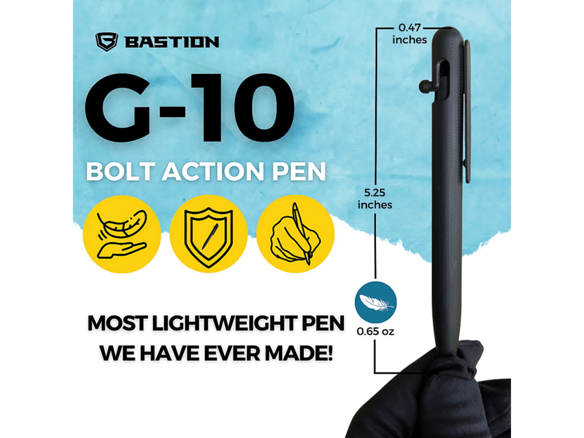 Bastion Bolt Action Pen Black G10 BSTN262