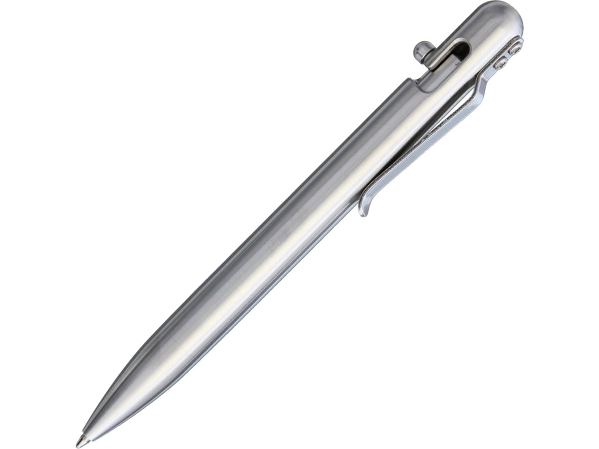 Bastion EDC Bolt Action Pen Stainless 5.25" overall PEN-BLTACN-STS