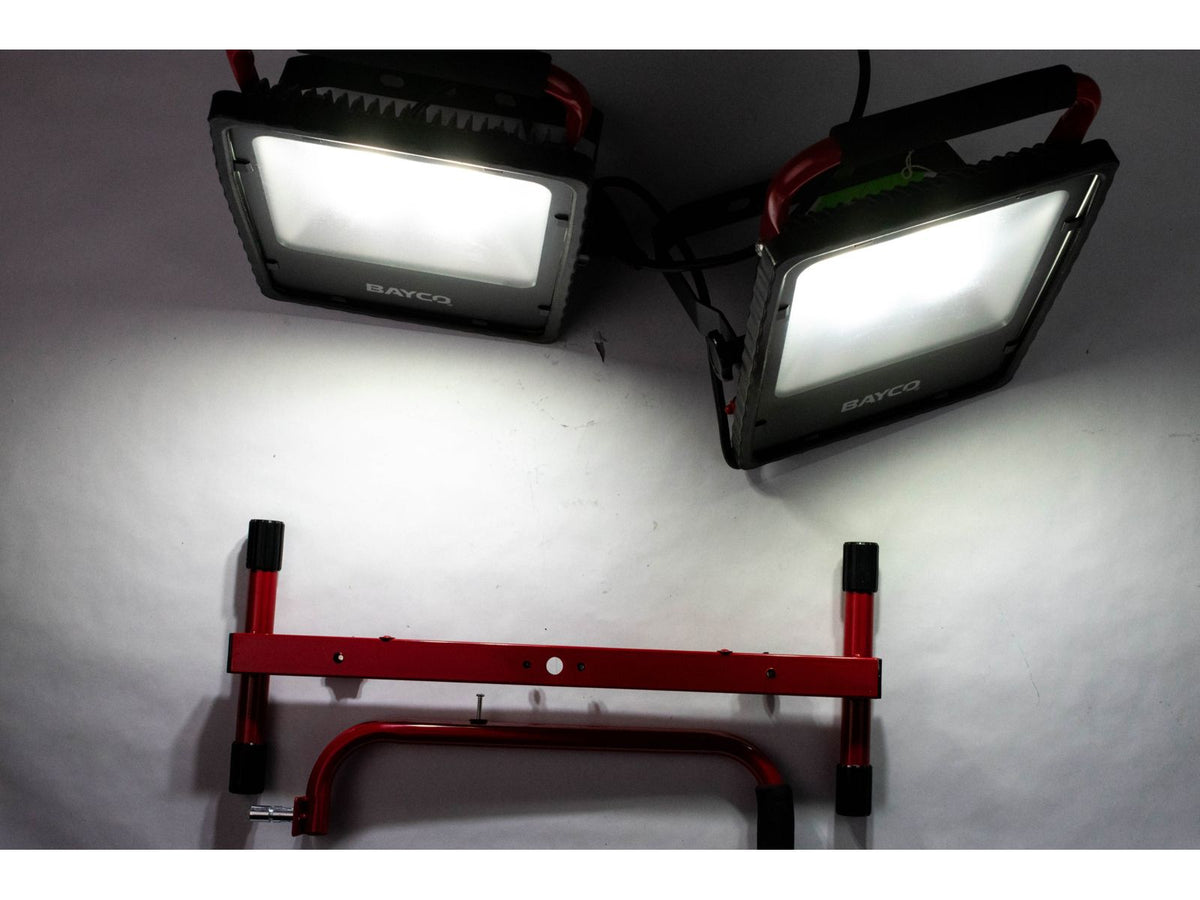 Bayco Dual Fixture LED Work Light w/ Tripod Stand 10000 Lumens SL-1530