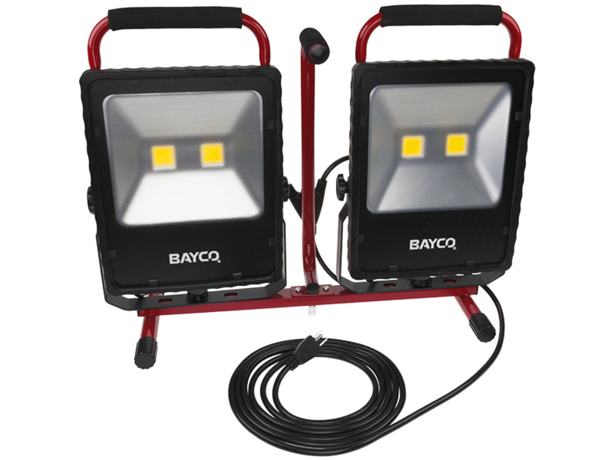 Bayco Dual Fixture LED Work Light w/ Tripod Stand 10000 Lumens SL-1530
