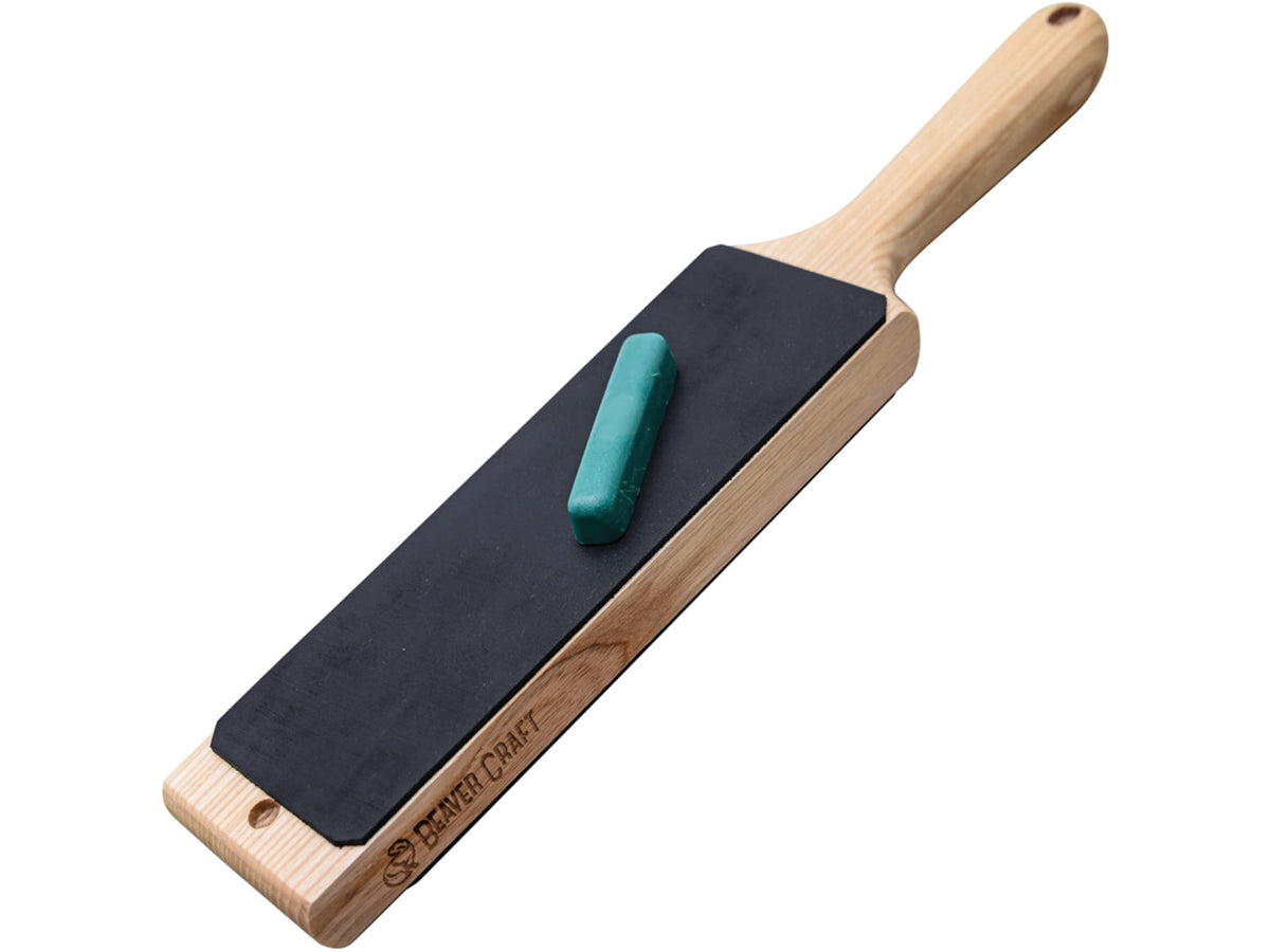 BeaverCraft Leather Strop with Compound BVRLS1P1