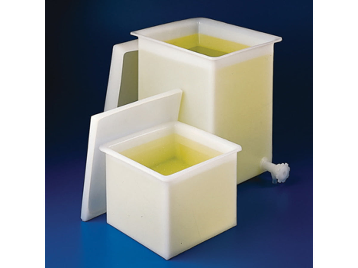 Bel-Art Tank Pe Rect W/LID+FCT 7.5GLN H340930000
