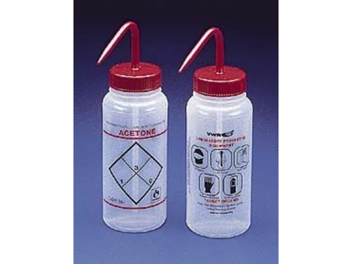 Bel-Art Safety Wash Bottles Low-Density Polyethylene Wide Mouth 116462627 500 Ml 17 oz. Capacity