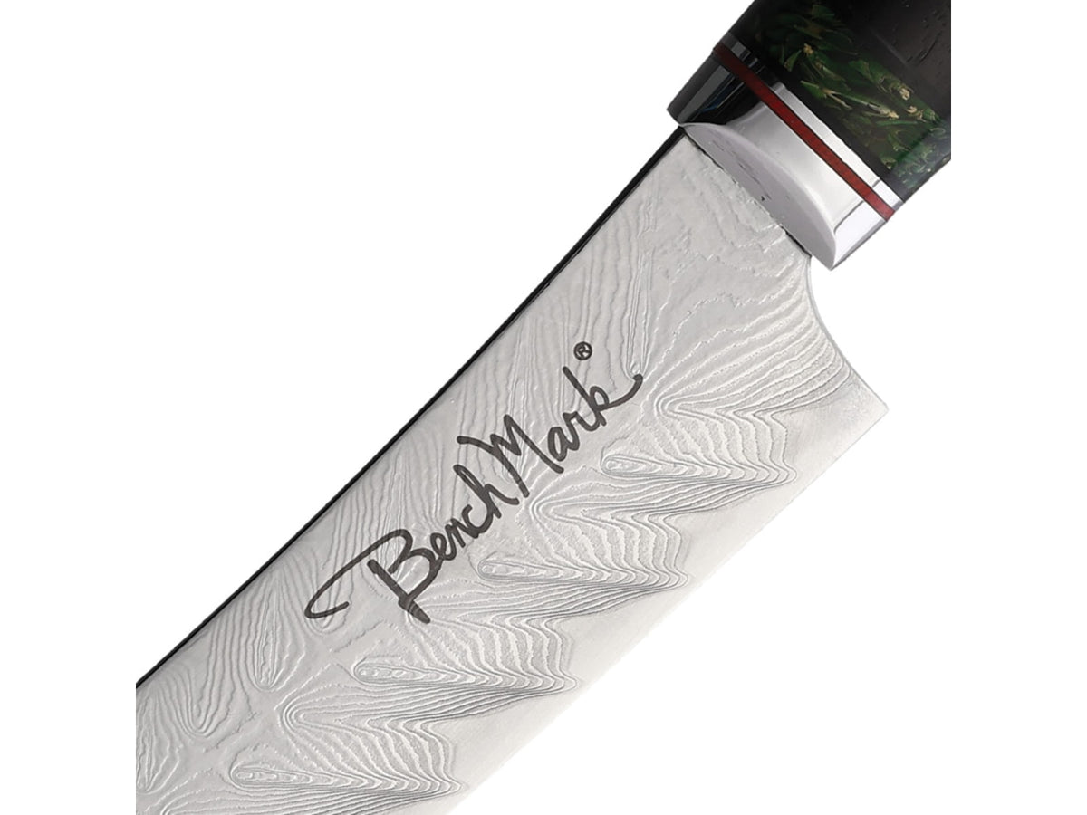 Benchmark Bread Damascus 8.00 in Kitchen Knife Rosewood and greenwood CECH002B
