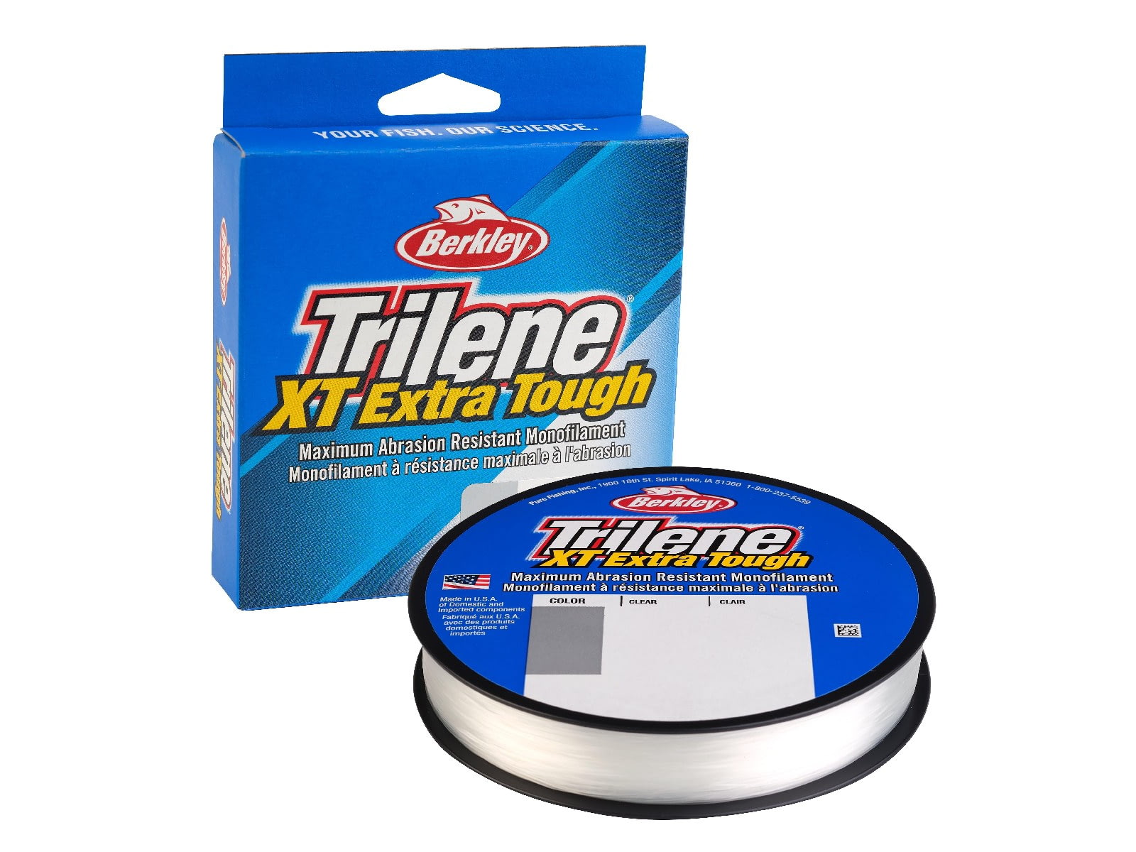 Berkley Filler Spool Trilene XT Line Clear 330 Yards 8 lb Clear 0.012 in/0.30 mm