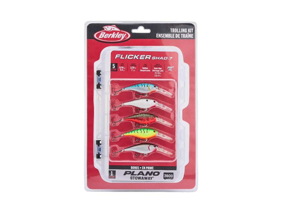Berkley Flicker Shad Trolling Pack Soft Bait Lures Assorted 7 1590618