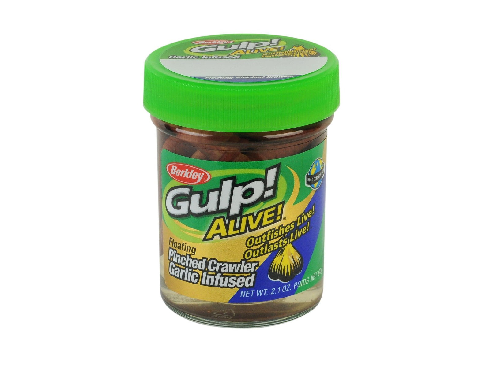 Berkley Gulp Alive Floating Pinched Crawler 2in Nightcrawler 1236601