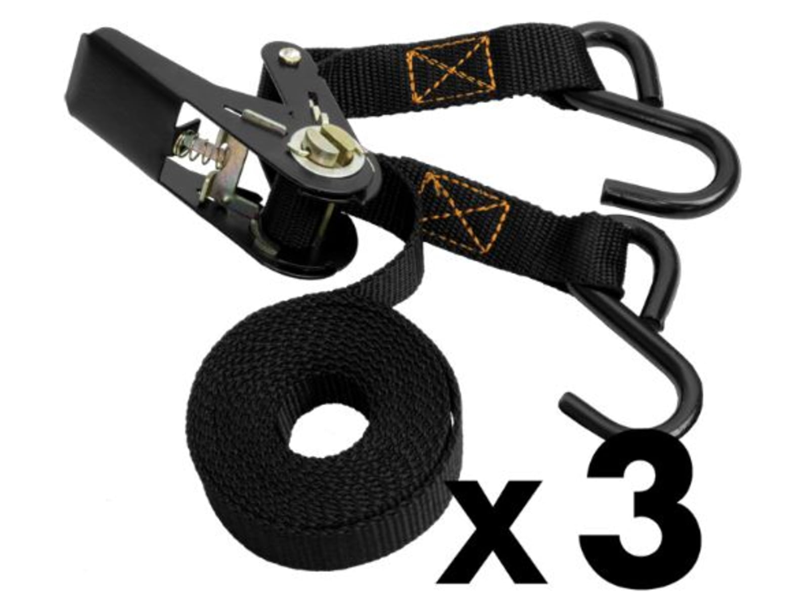 Muddy Treestand Ratchet Strap-3 Pack Black