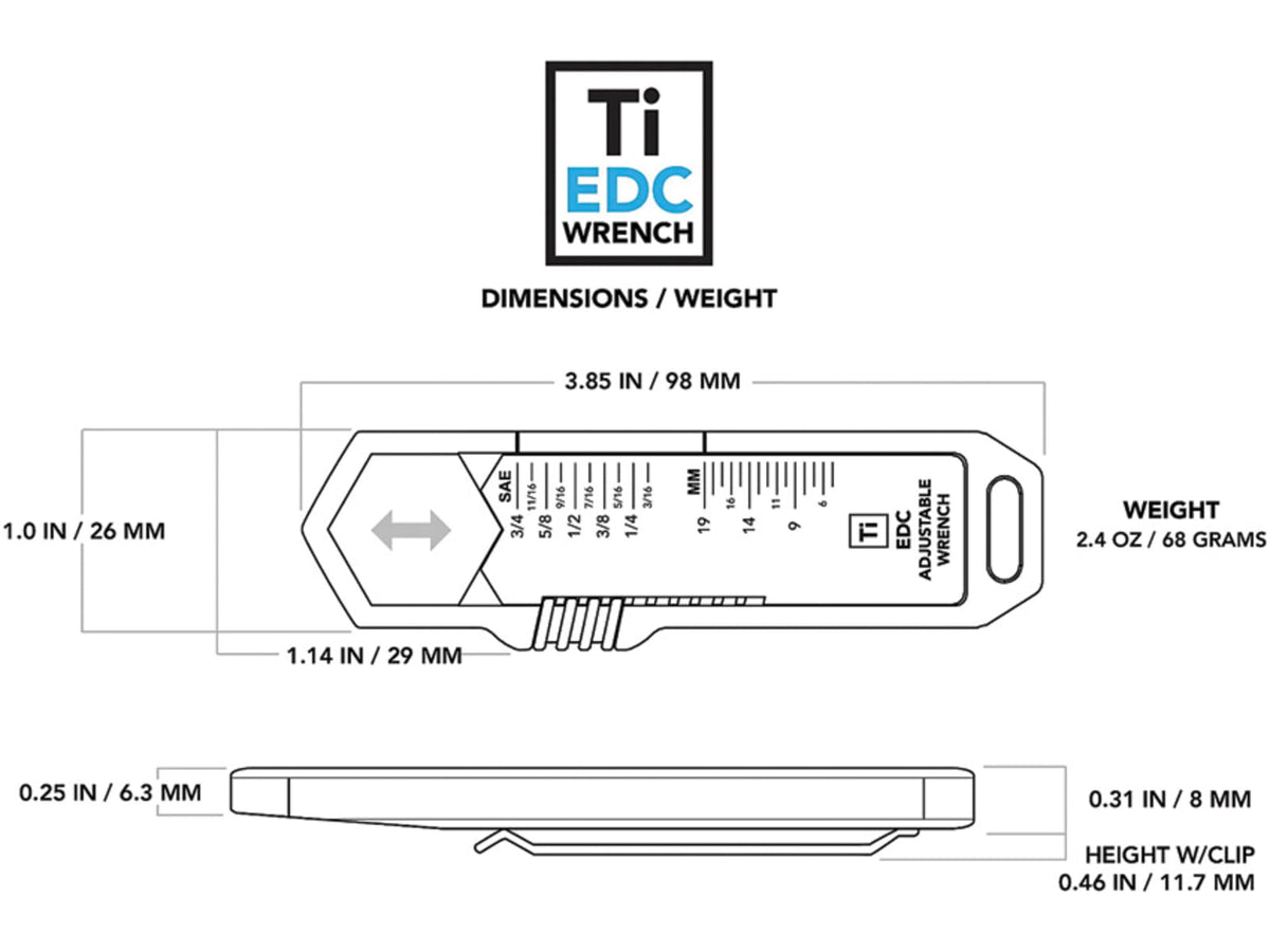 Big Idea Design Ti EDC Wrench BIG001