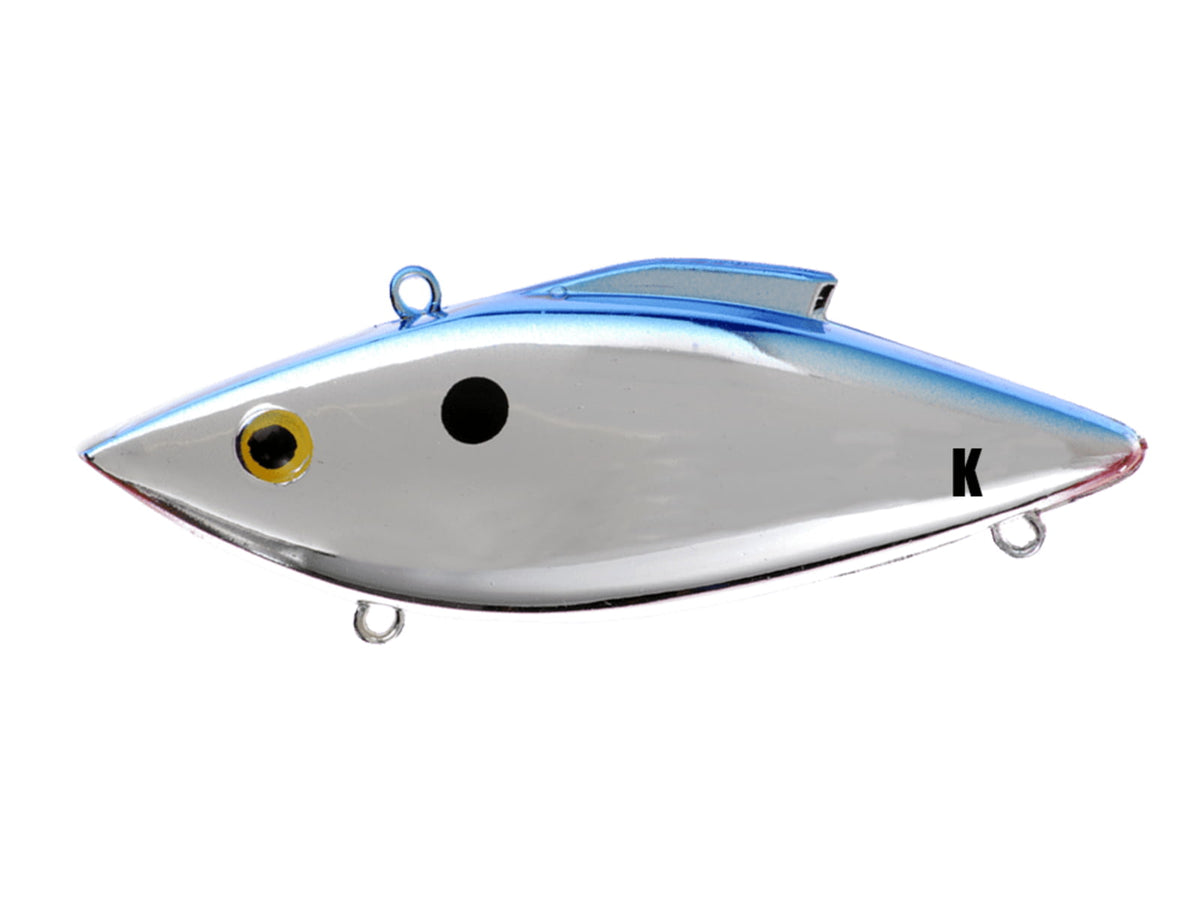 Bill Lewis Magnum-Trap Chrome Lipless Crankbait 3 1/2in 3/4oz Sinking Chrome Blue Back BLF-MG25B