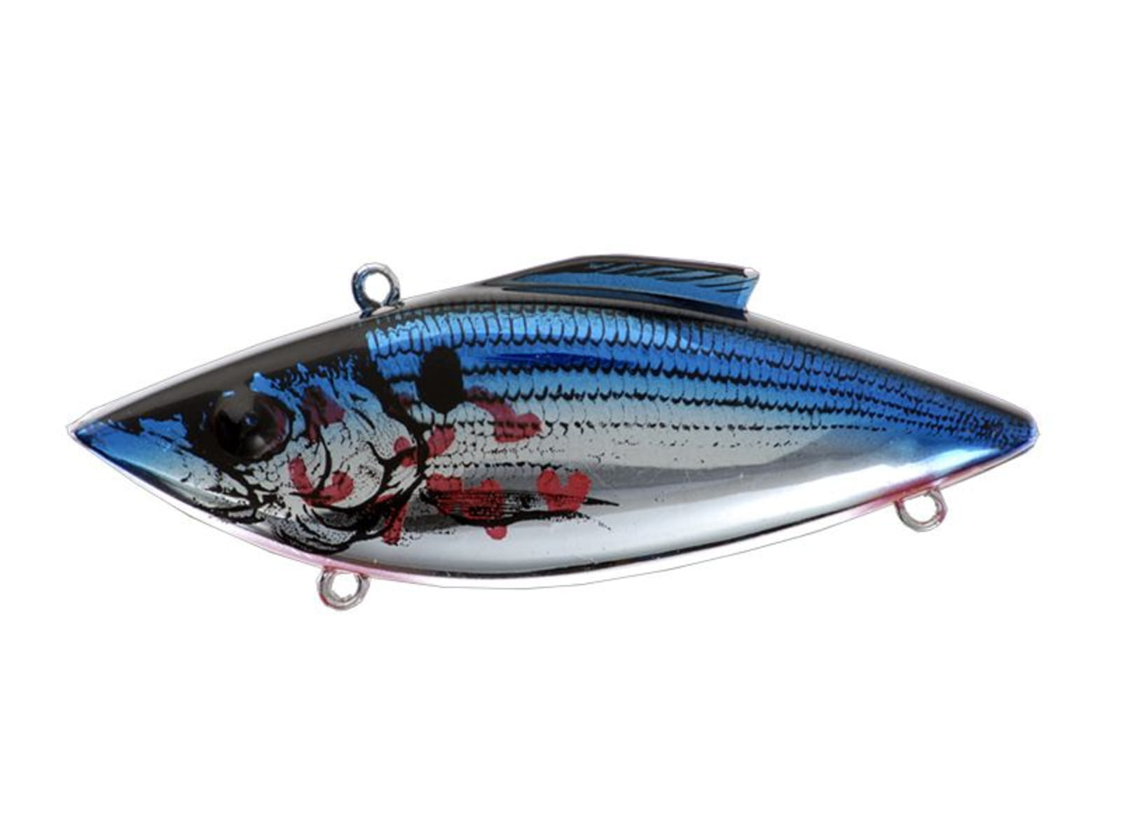 Bill Lewis Rat-L-Trap Bleeding Shad Lipless Crankbait 3in 1/2oz Sinking Chrome Blue Bleeding Shad BLF-RT372
