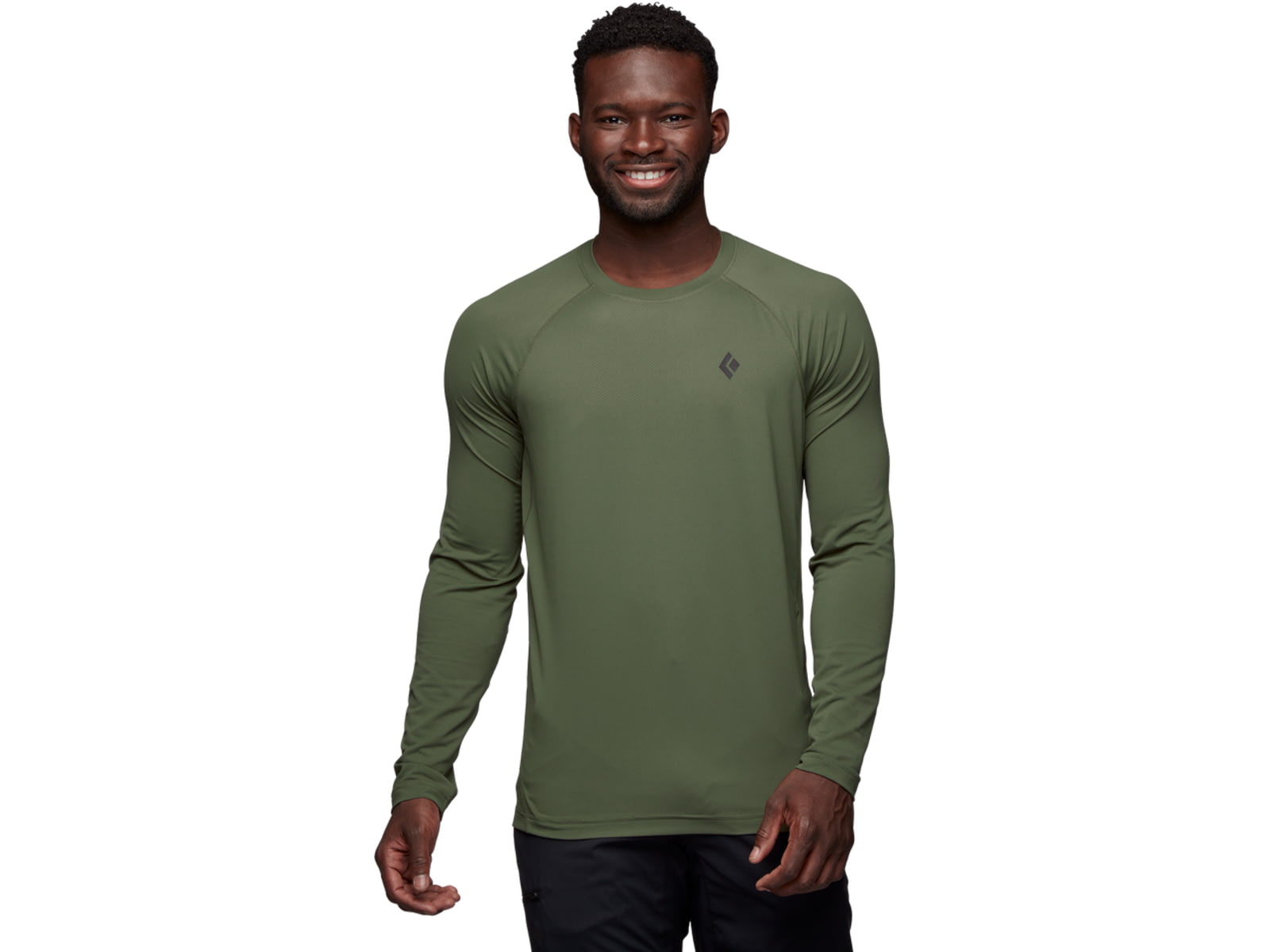Black Diamond Alpenglow Long Sleeve Crew - Men's Tundra Large
