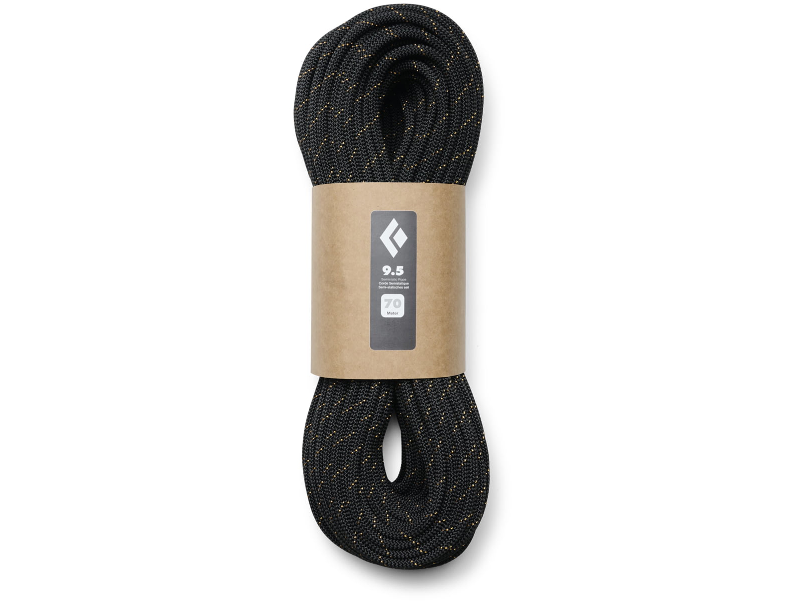 Black Diamond 9.5 Static Rope 70m Black