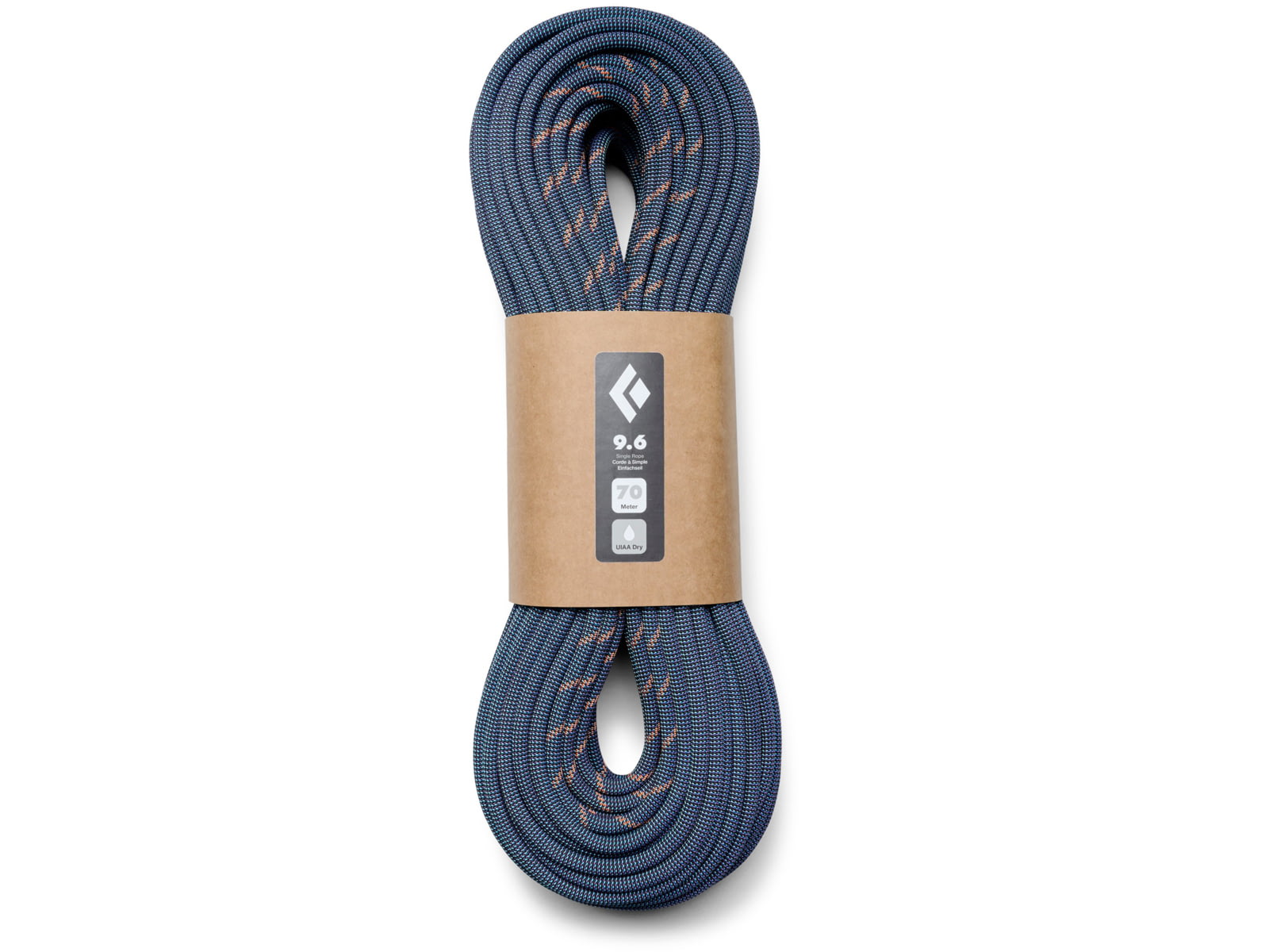 Black Diamond 9.6 Bipattern Dry Rope 70m Blue