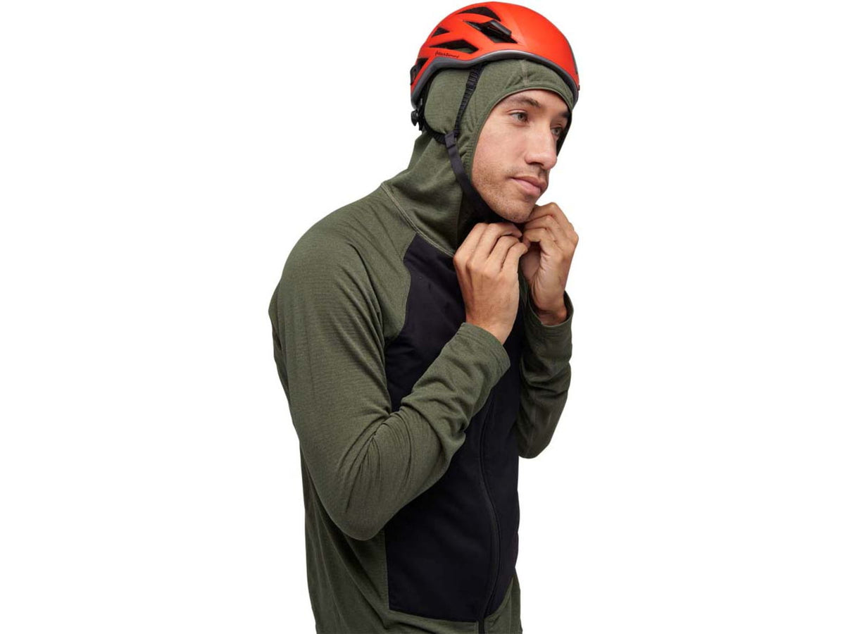 Black Diamond Coefficient LT Hybrid Hoody - Men's Tundra/Black Small
