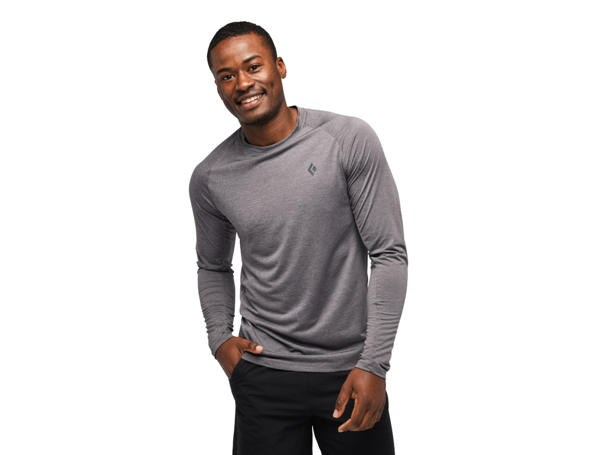 Black Diamond Lightwire LS Tech Tee - Men's Steel Grey Large