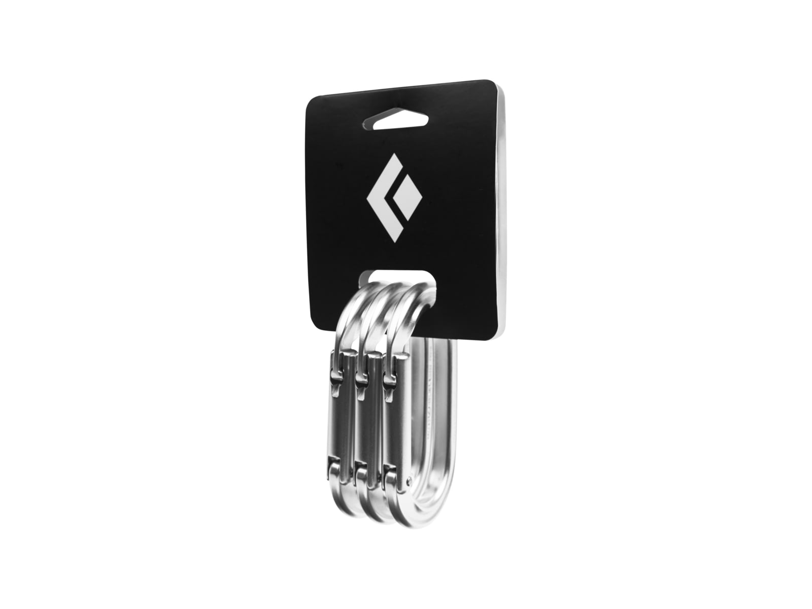 Black Diamond Oval Keylock Carabiner - 3 Pack Polished One Size BD3811090013ALL1