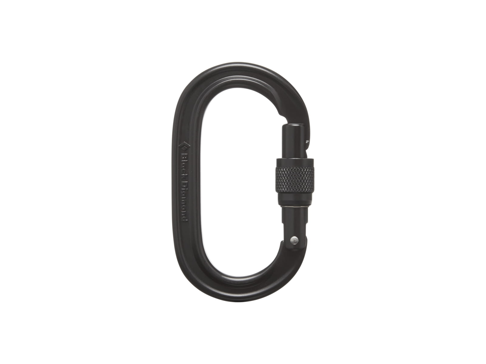 Black Diamond Oval Keylock Screwgate Carabiner Black One Size