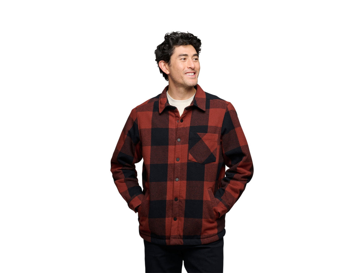 Black Diamond Project Lined Flannel - Men's Iron Red/Black Medium