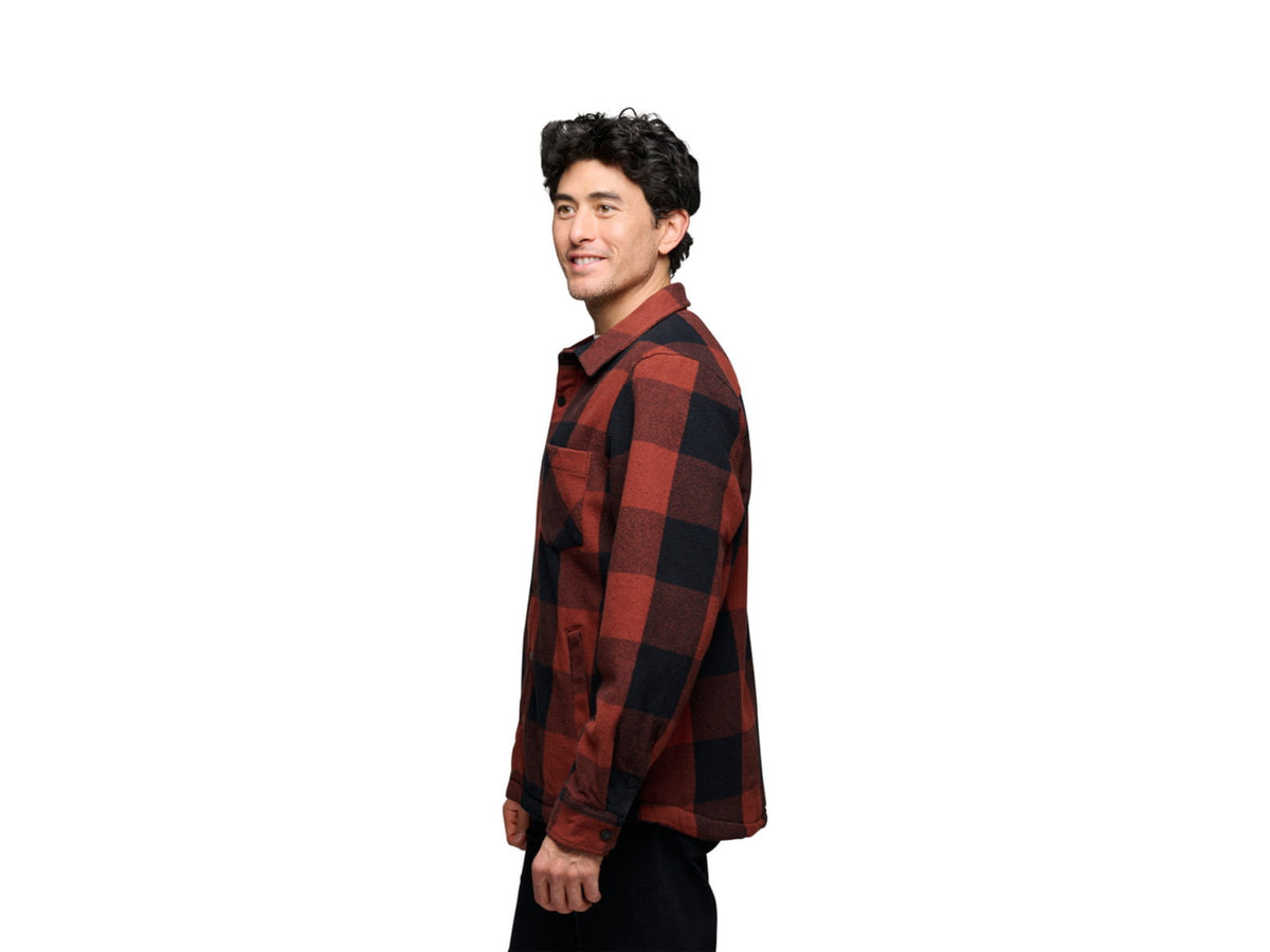 Black Diamond Project Lined Flannel - Men's Iron Red/Black Medium