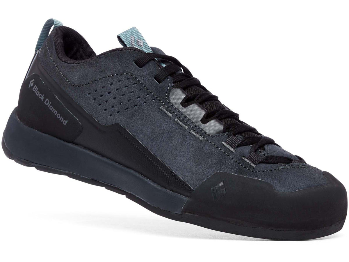 USED Black Diamond Technician Leather Approach Shoes - Women's Asphalt/Goblin Blue 8.5 BD58002393500851