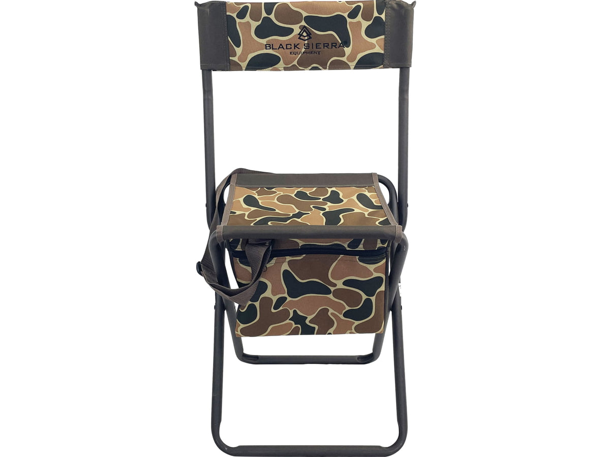 BLACK SIERRA EQUIPMENT High Back Shooter Stool OG Camo