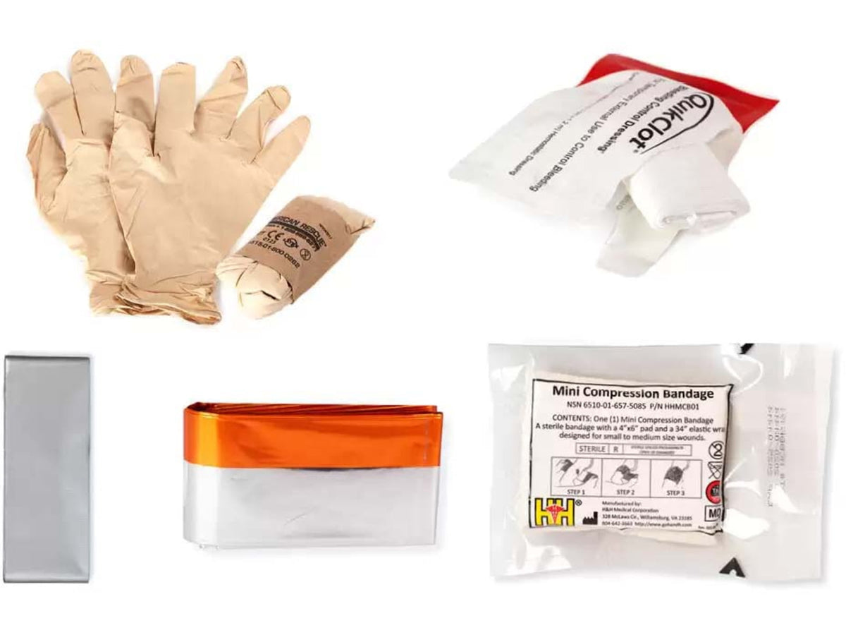 Blue Force Gear Micro Trauma Essential Kit Medical Supplies TKR-MTKN-ESS