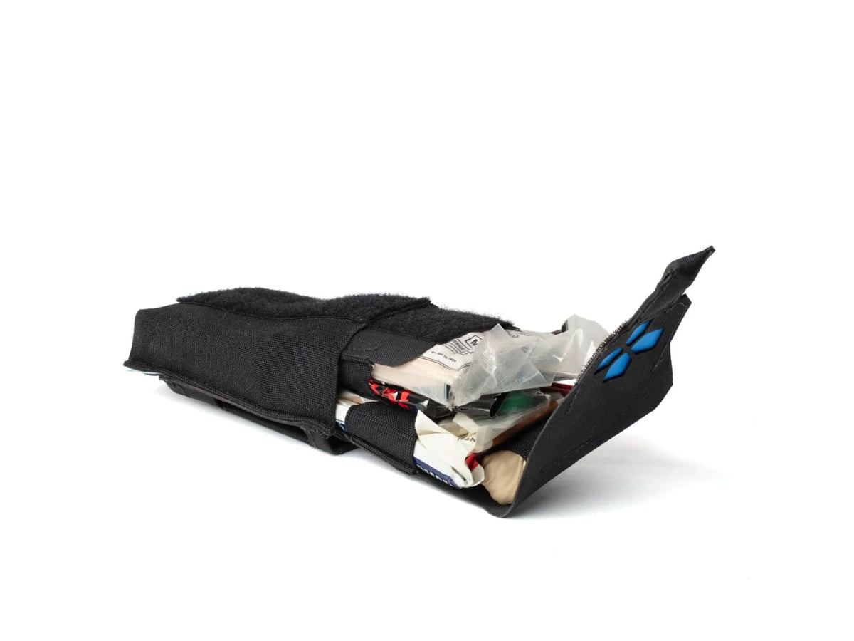 Blue Force Gear NANO ES Version 2 Micro Trauma Kit Now MOLLE Mount Empty Black Small