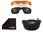 Bobster Enforcer Sunglasses Black Frame w/ Smoke Amber and Clear Lenes
