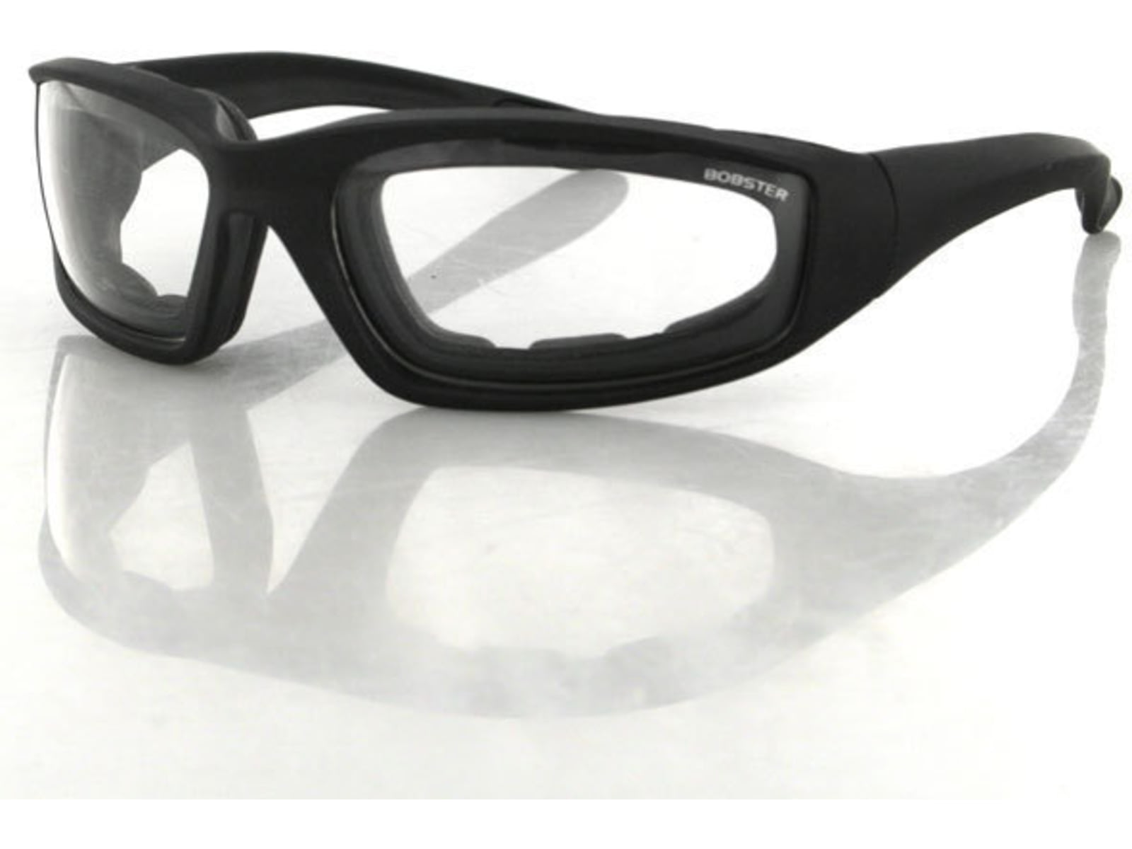 Bobster Foamerz 2 Sunglasses Clear Anti-fog Lenses Black Frame