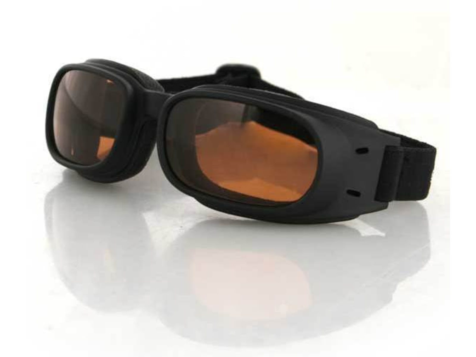 Bobster Piston Aerodynamic Goggles Black Frame Amber Lenses