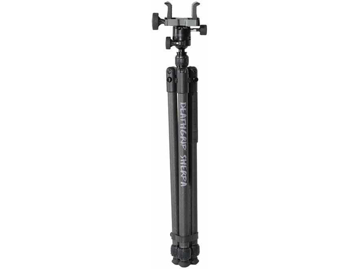 BOG DeathGrip Shepra Carbon Fiber Tripod Arca-Swiss Mount Ultra-Smooth Ball Head 360 D Rotation/180 D Tilt Rubber Feet DeathGrip Clamping Micro Height