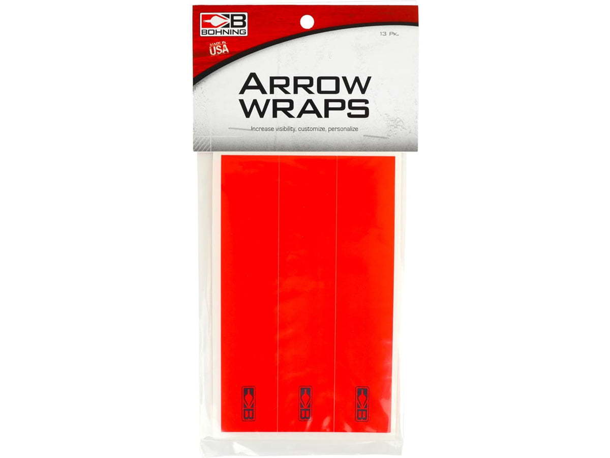 Bohning Arrow Wraps Small Diameter 5.5 in Neon Red 13 pack 1006430