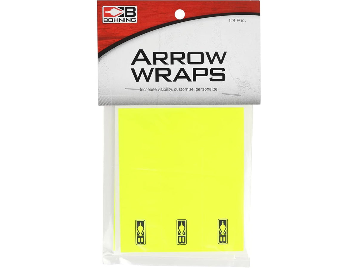 Bohning Arrow Wraps Standard 5.5 in Neon Yellow 13 pack 1006434