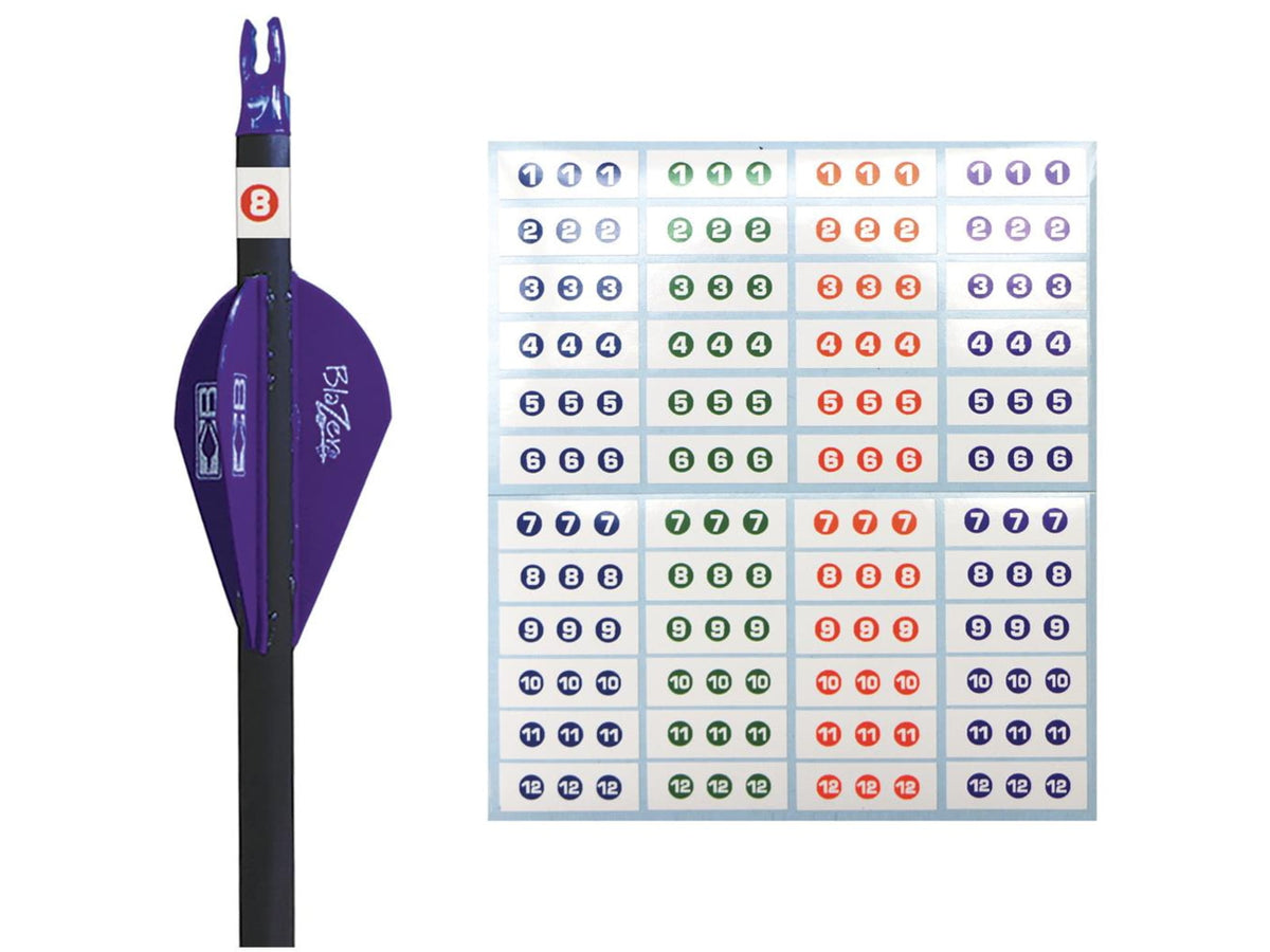 Bohning Wrap Around Number Decals White 16 Sets 501012WA