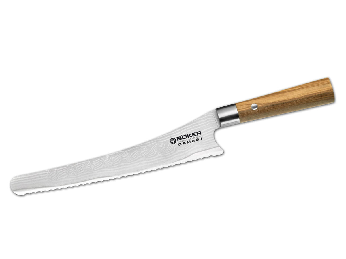 Boker Solingen Damascus Kitchen Knife Olive 130433DAM