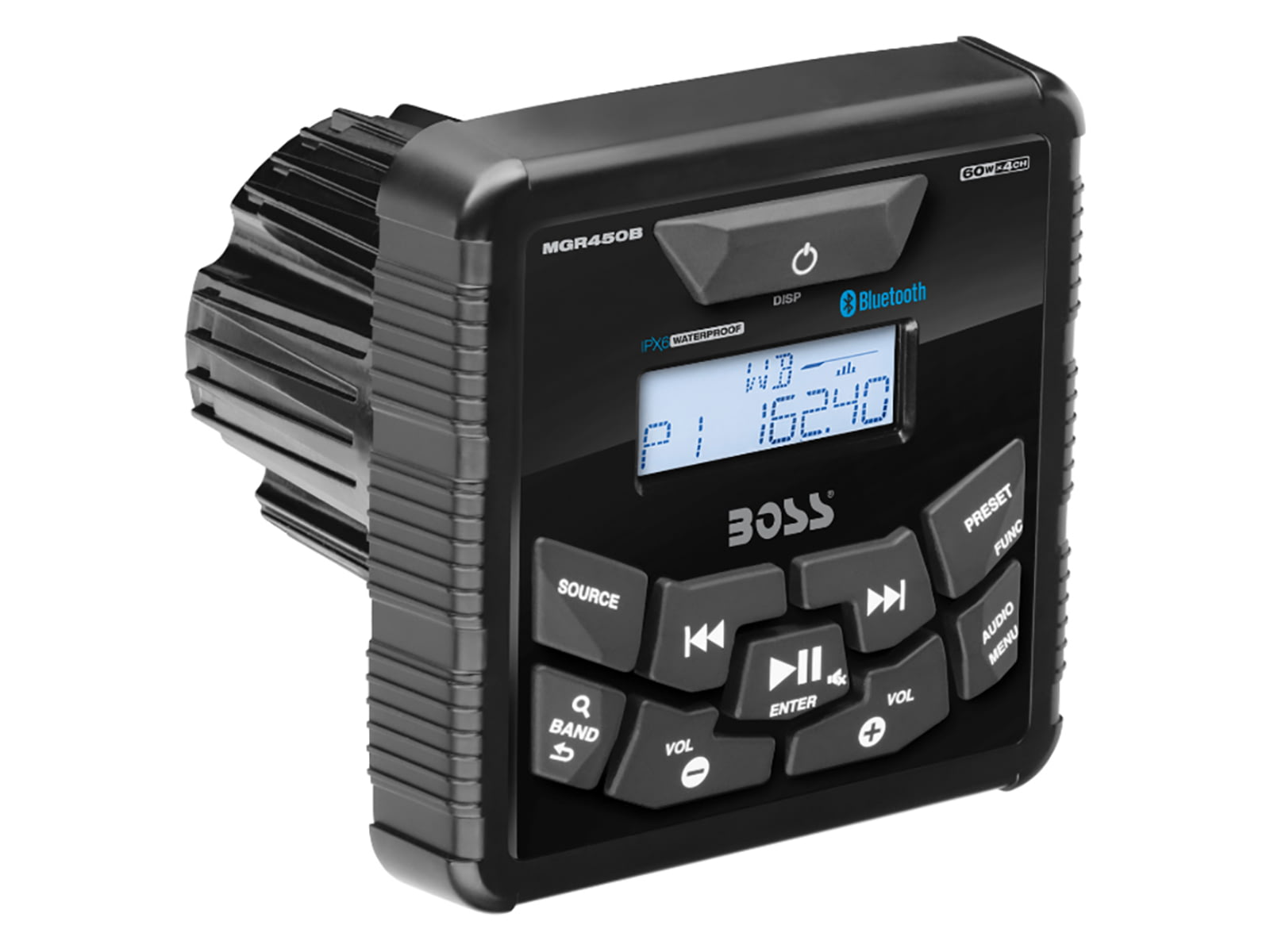 Boss Audio In-Dash Marine Gauge Digital Media Bluetooth Audio Streaming AM/FM Receiver MGR450B MGR450B