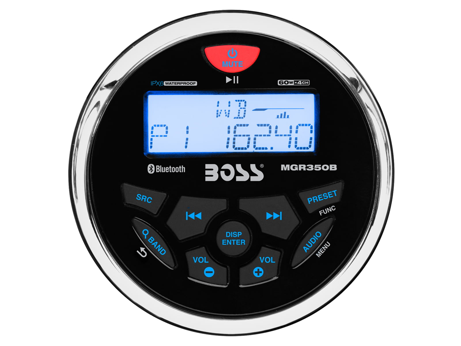 Boss Audio MGR350B Marine Gauge Style Radio - MP3/CD/AM/FM/RDS Receiver MGR350B