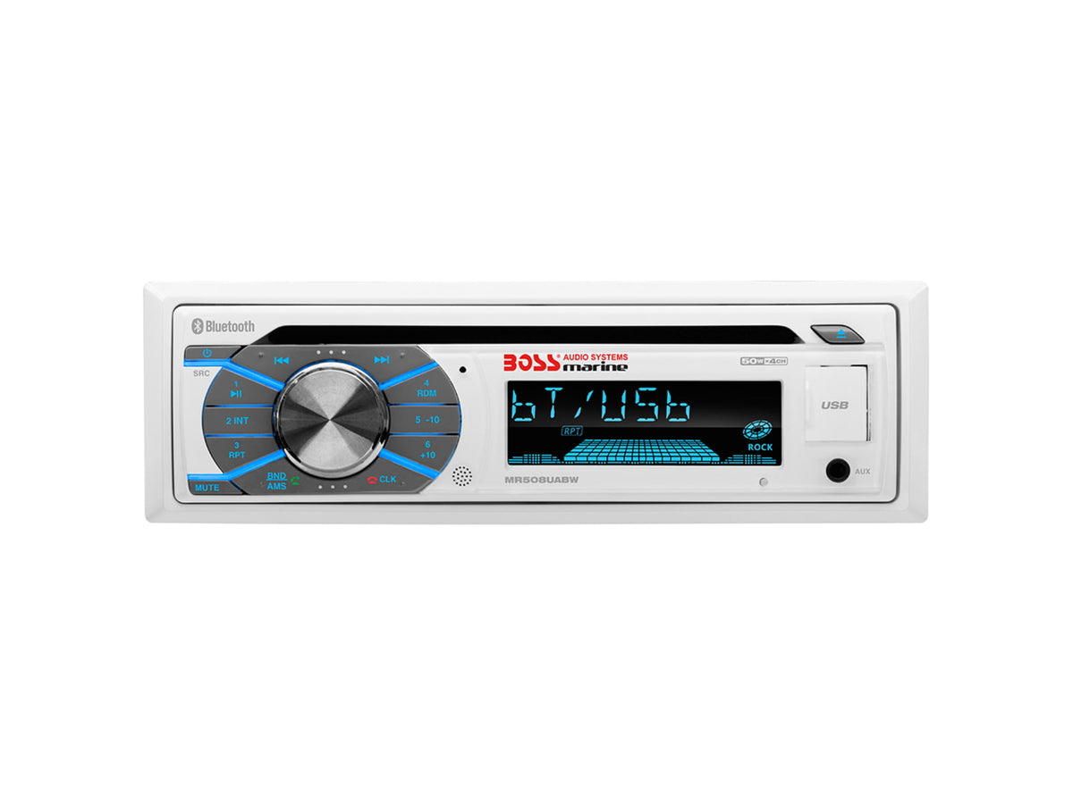 Boss Audio Single-DIN CD/USB/SD/MP3/WMA/AM/FM Receiver w/Bluetooth MR508UABW MR508UABW