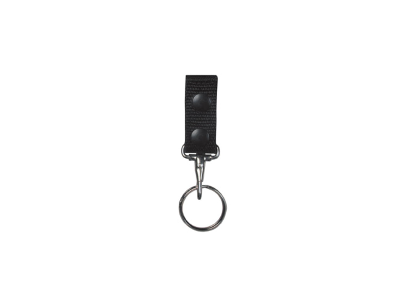 Boston Leather Belt Keeper With Key Snap Black - 5435-1