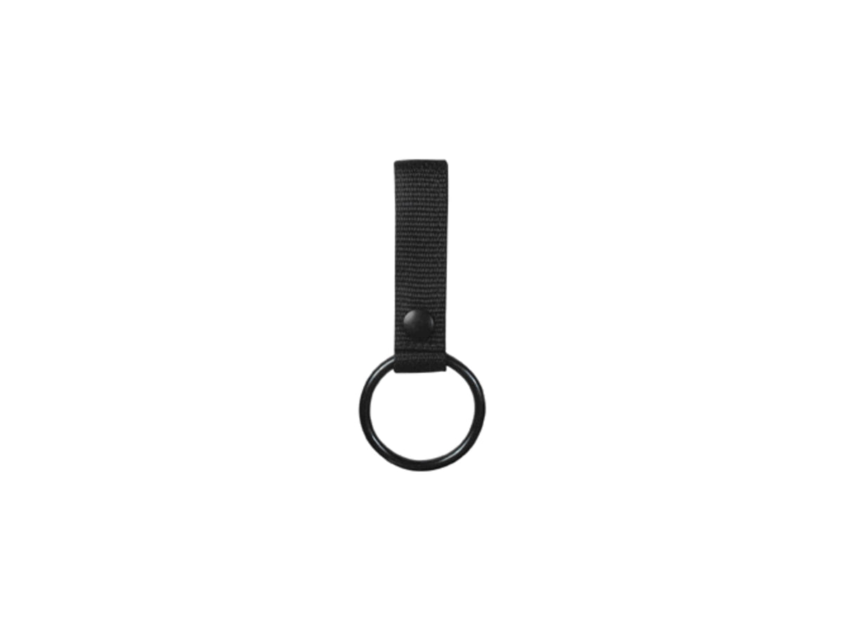 Boston Leather 2 D-cell Flashlight Steel Ring Black - 5547-5