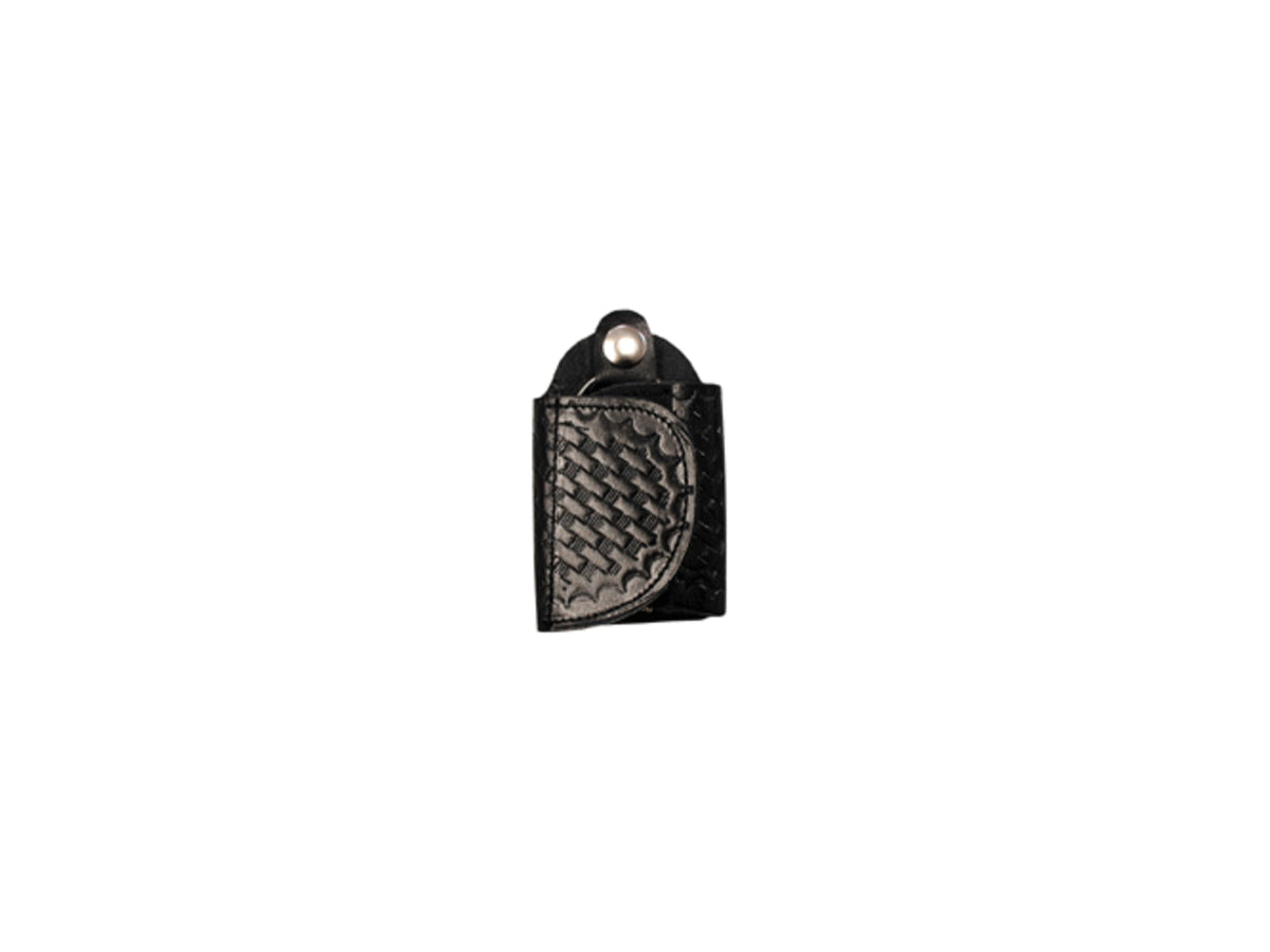 Boston Leather Silent Key Holder Black - 5445-1-GLD