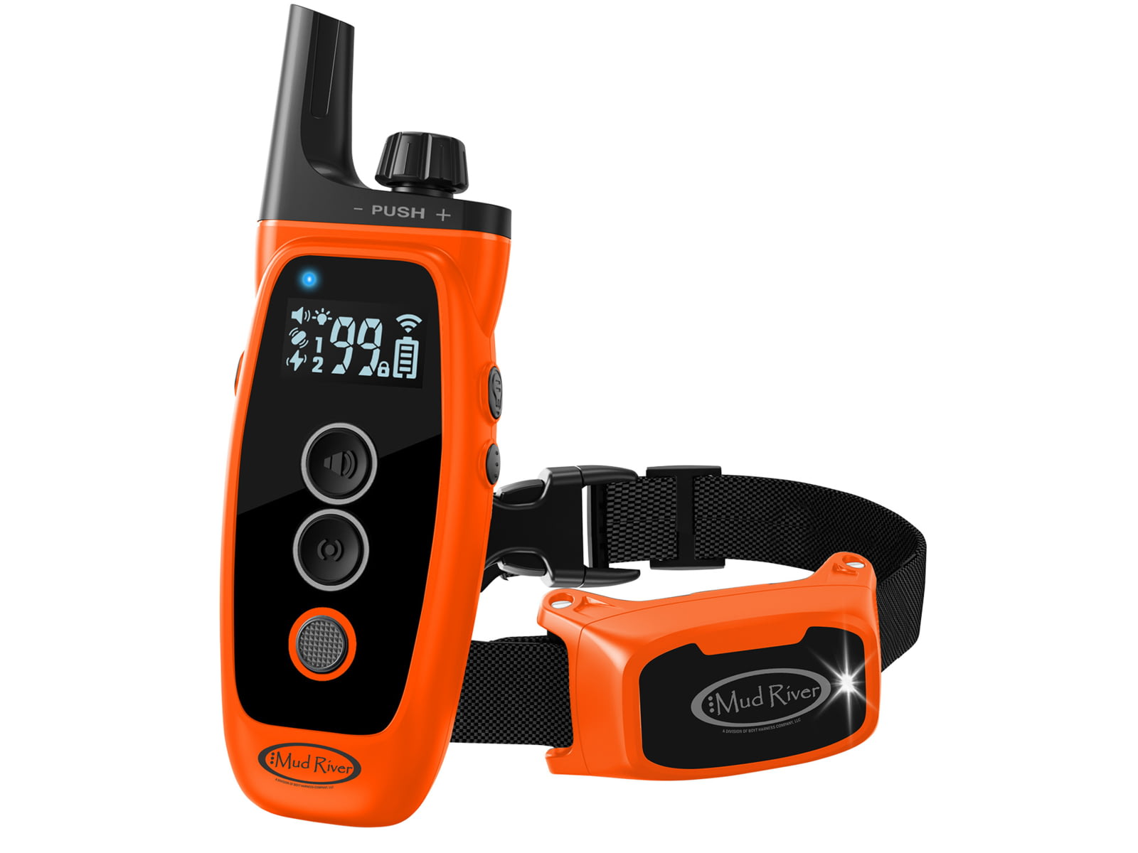 Mud River MR 1000 Training Collar w/Remote Black/Orange 38107