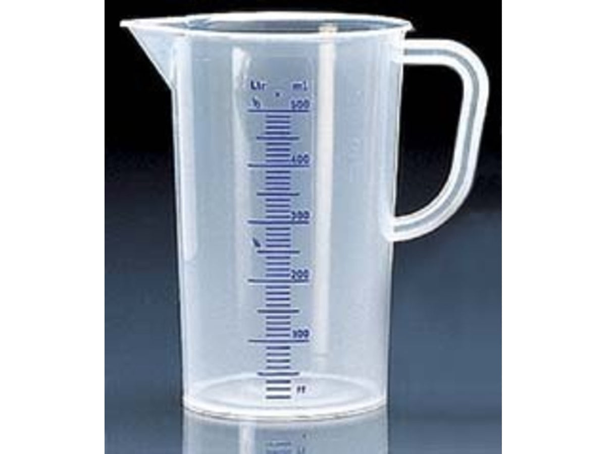 BrandTech Graduated Pitchers Polypropylene BrandTech V446081 Pitchers With Blue Overprint Molded Graduations