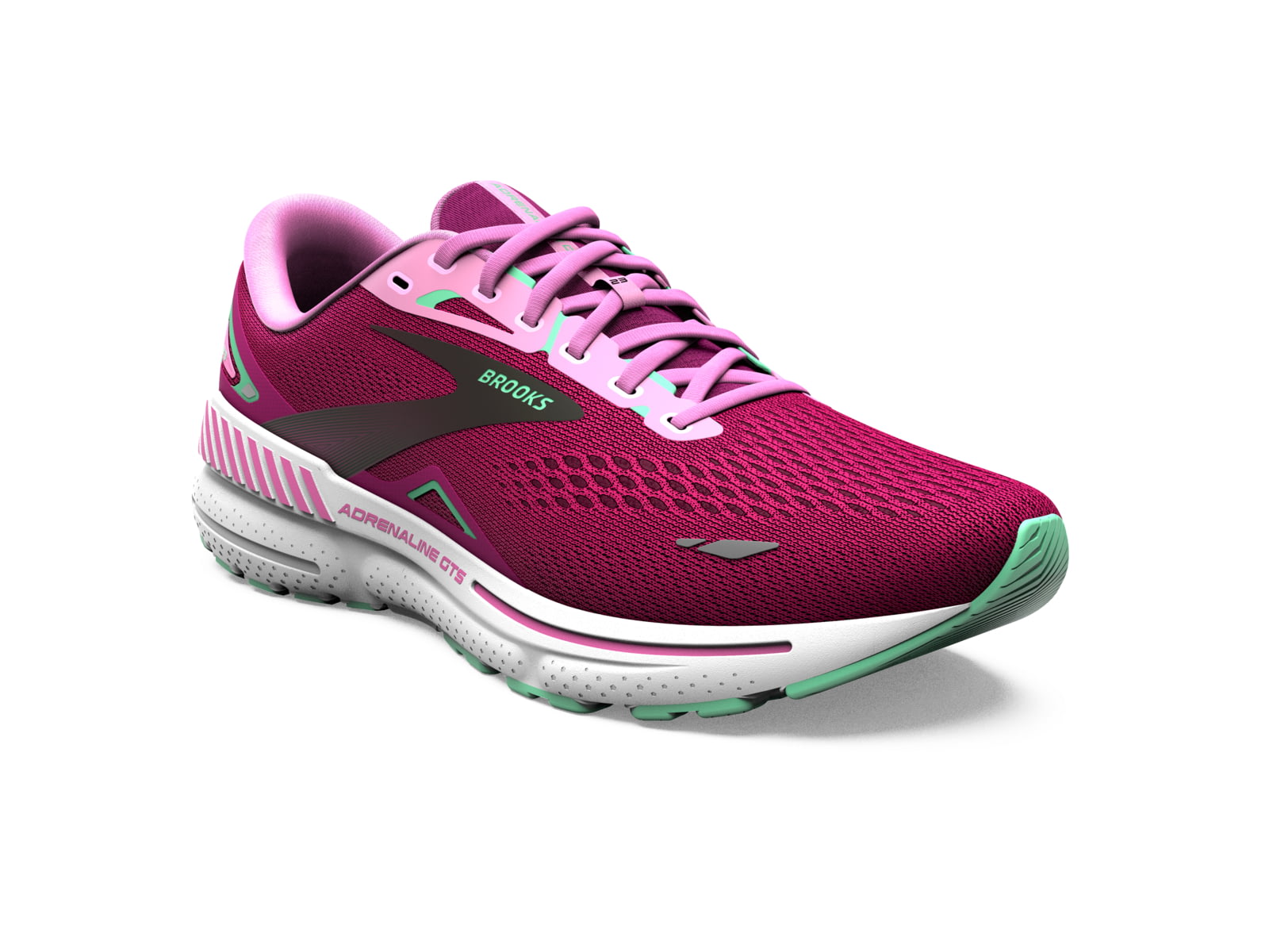 USED Brooks Adrenaline GTS 23 Running Shoes - Women's Pink/Festival Fuchsia/Black 6 Narrow 1203811B639.060
